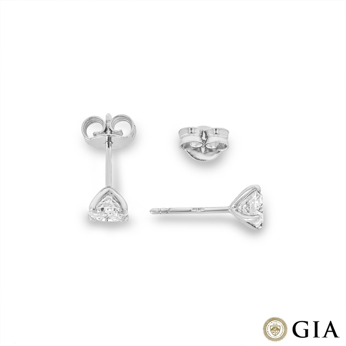 White Gold Diamond Earrings 1.04ct TDW